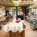 Richard Phethean in his workshop, 2017